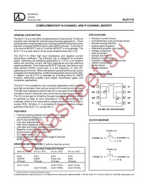 ALD1115PAL datasheet  